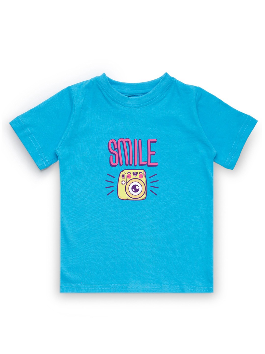 

KAVEE Boys Blue Typography Printed Bio Finish T-shirt