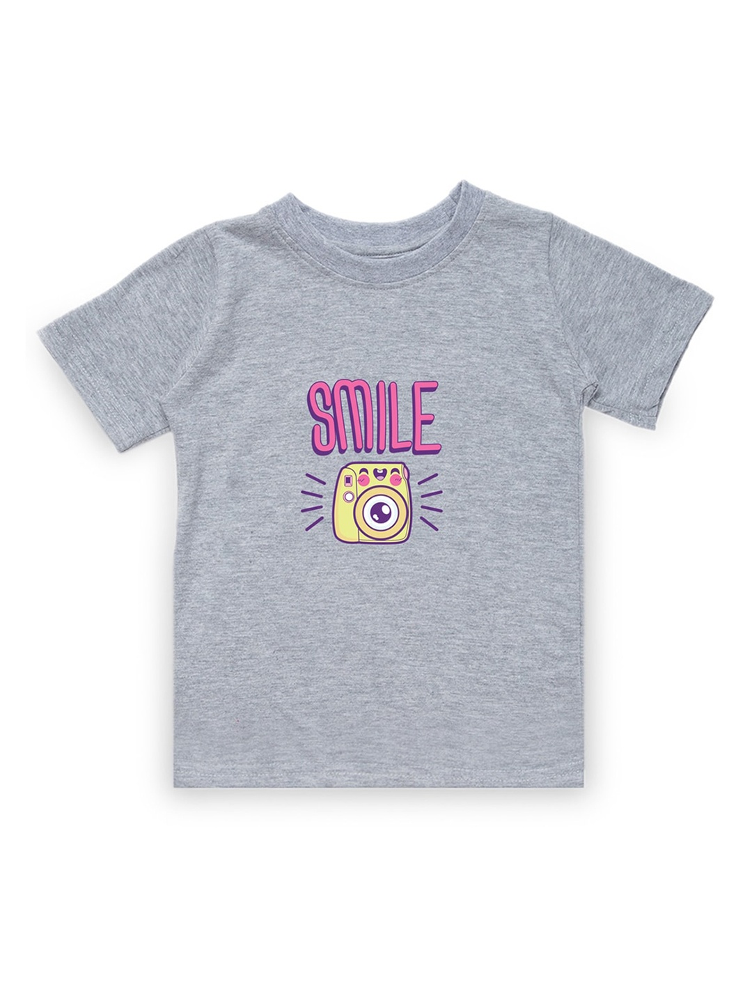 

KAVEE Boys Grey Typography Printed Bio Finish Cotton T-shirt