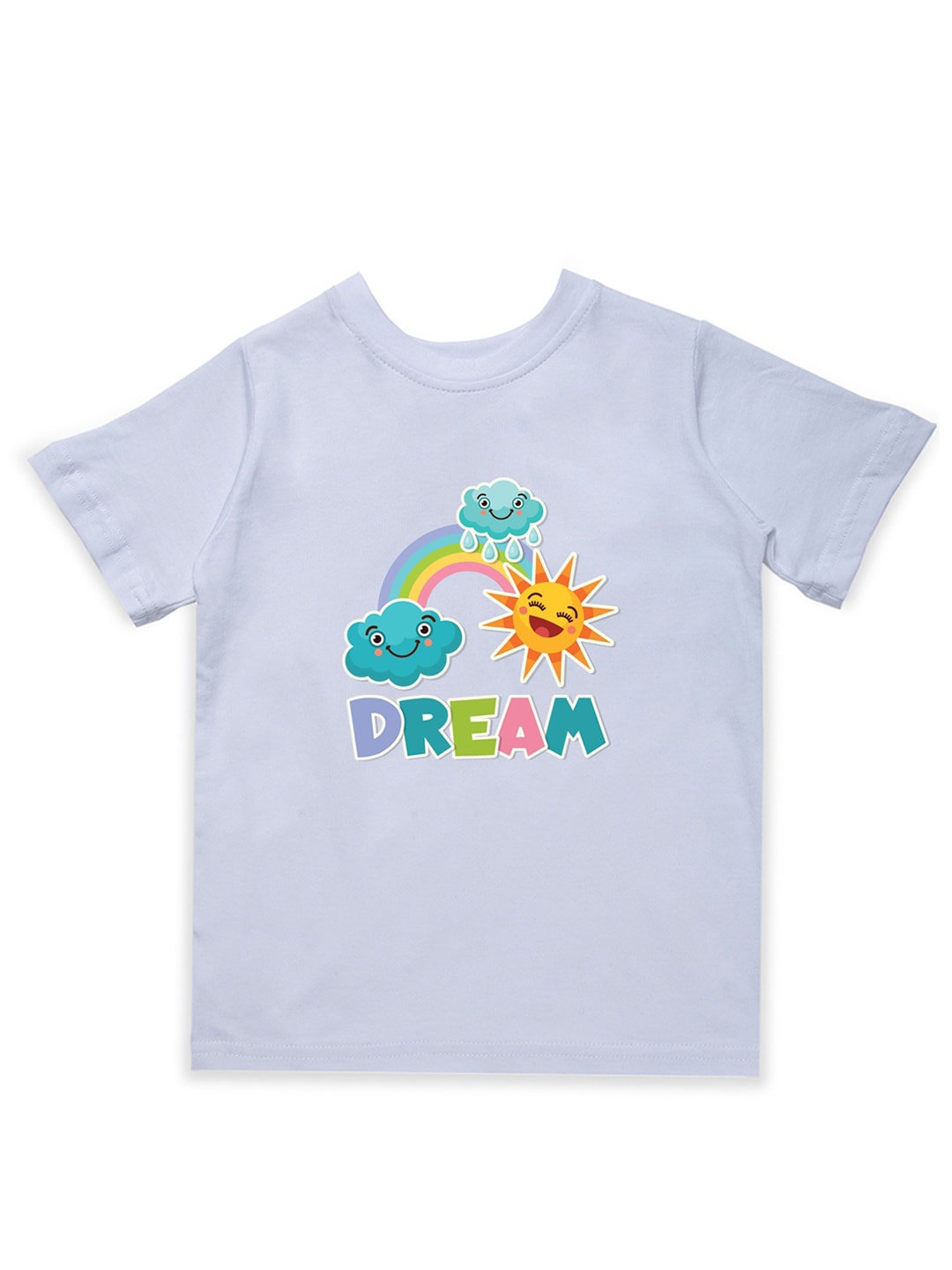 

KAVEE Boys White Typography Printed Bio Finish Cotton T-shirt