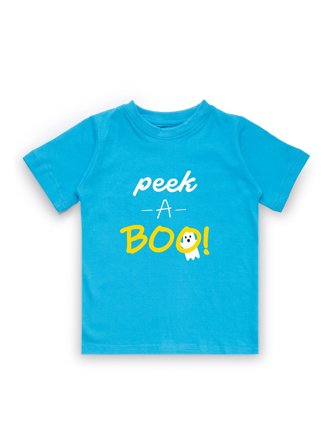 

KAVEE Boys Blue & Yellow Typography Printed Bio Finish T-shirt