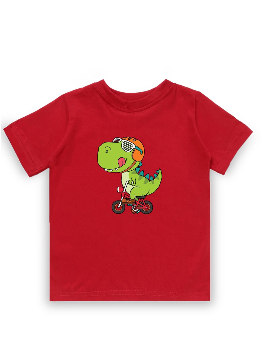 

KAVEE Boys Red Printed Bio Finish Applique T-shirt