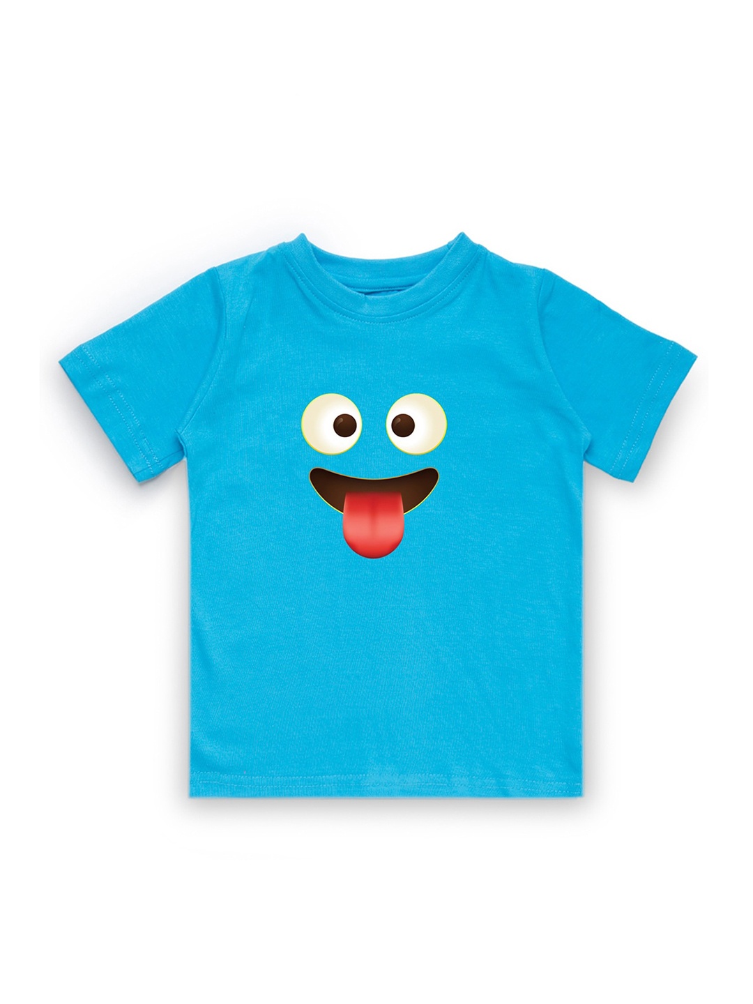 

KAVEE Boys Blue Graphic Printed Bio Finish Cotton T-shirt, Turquoise blue