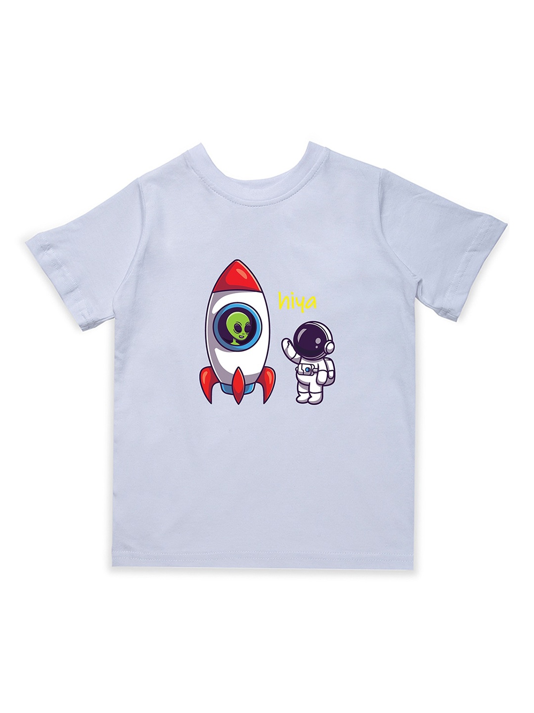 

KAVEE Boys White Printed Pure Cotton Bio Finish T-shirt