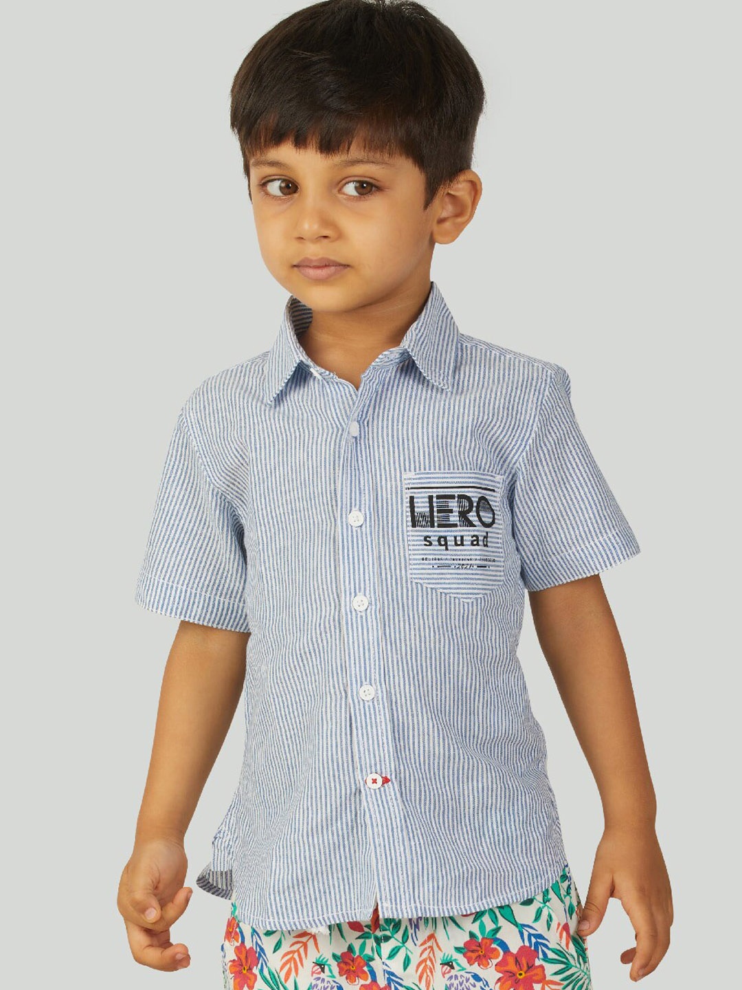 

Zalio Boys Blue Comfort Striped Casual Shirt