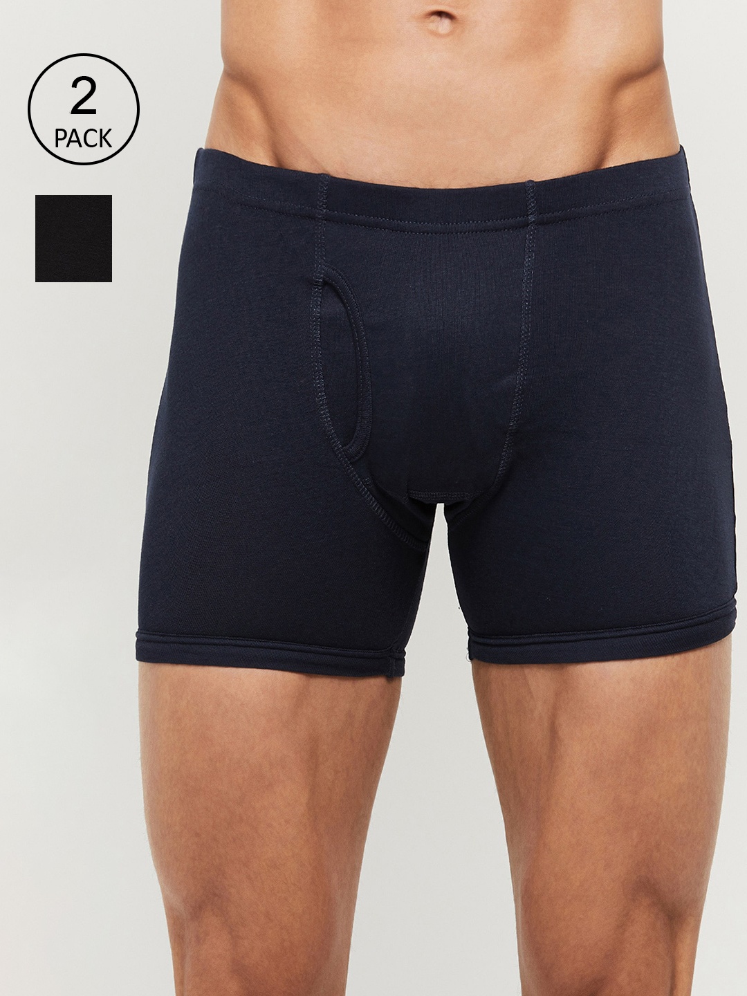 

max Men Pack of 2 Solid Trunks, Navy blue