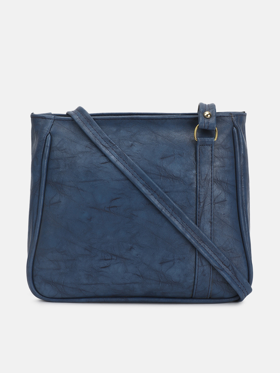 

FABBHUE Blue PU Bucket Sling Bag with Quilted