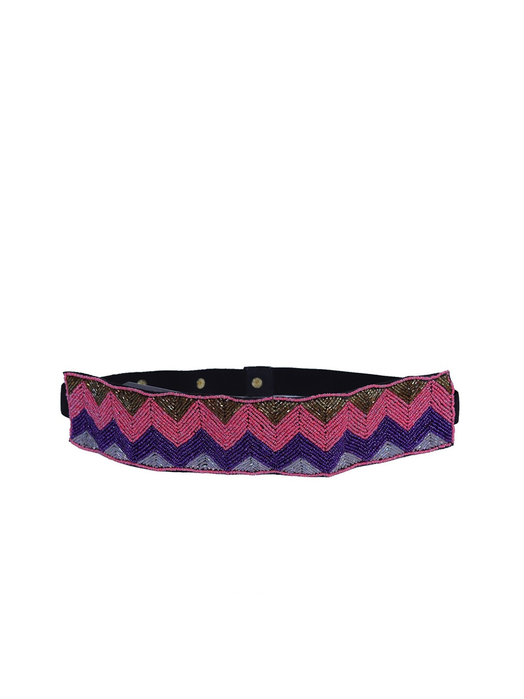 

FABBHUE Women Pink & Navy Blue Cotton Belt