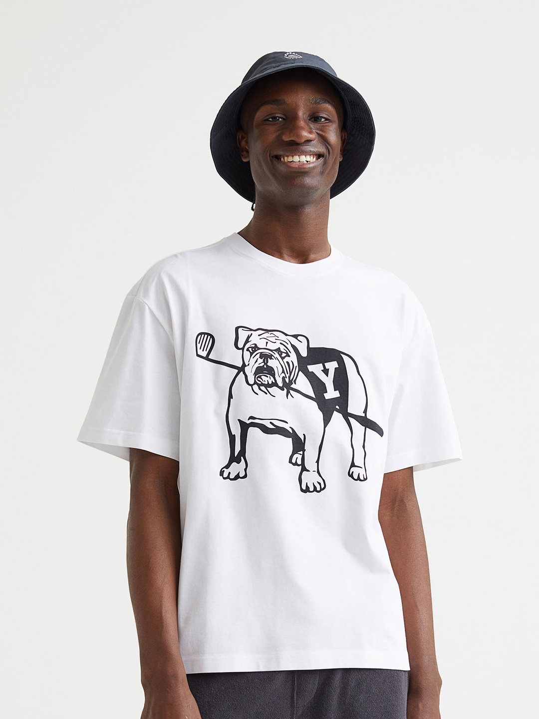 

H&M White Relaxed Fit T-shirt