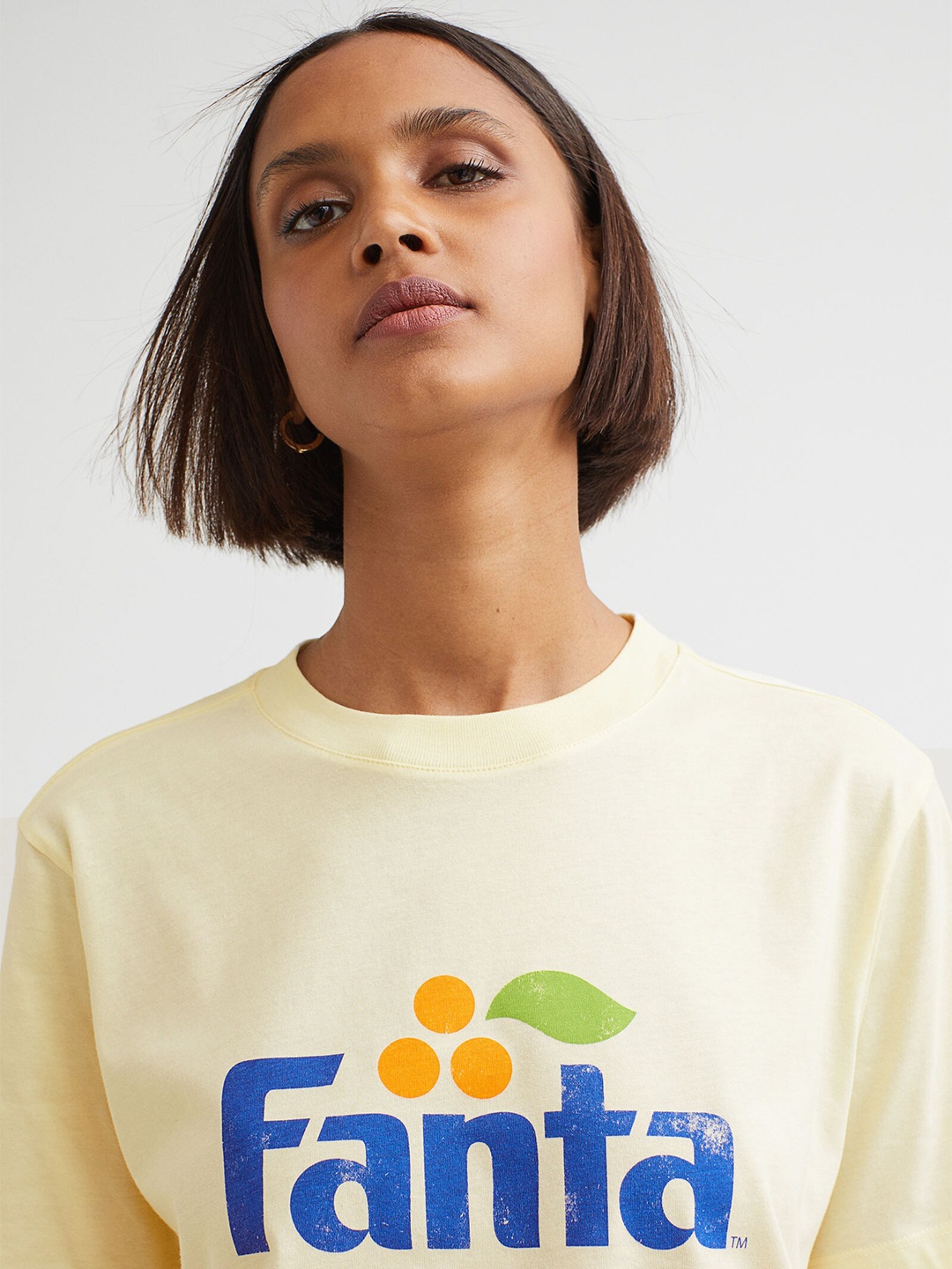 

H&M Yellow T-Shirt with A Motif