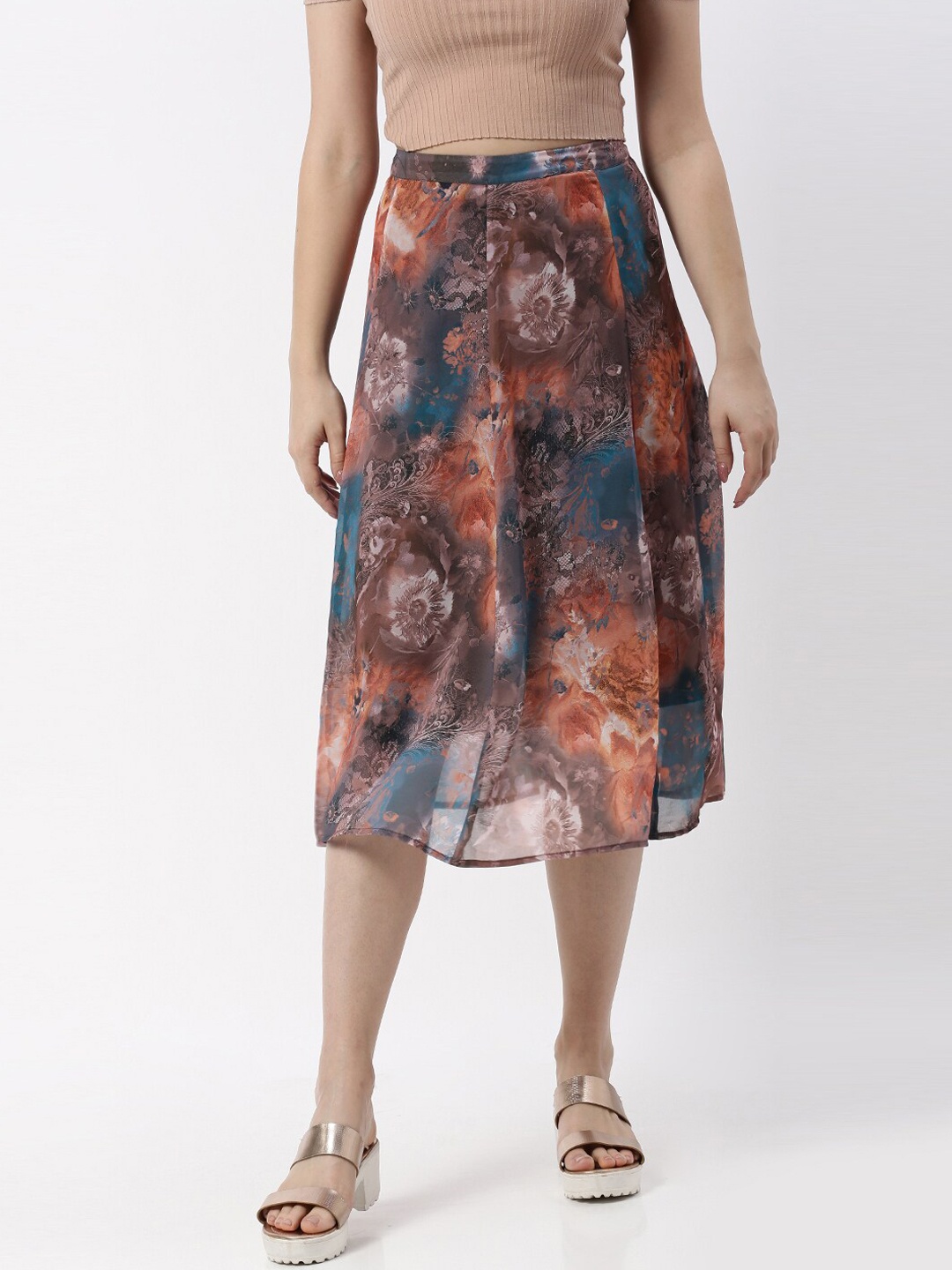 

kriatma Women Multi Colored Printed A-Line Skirts
