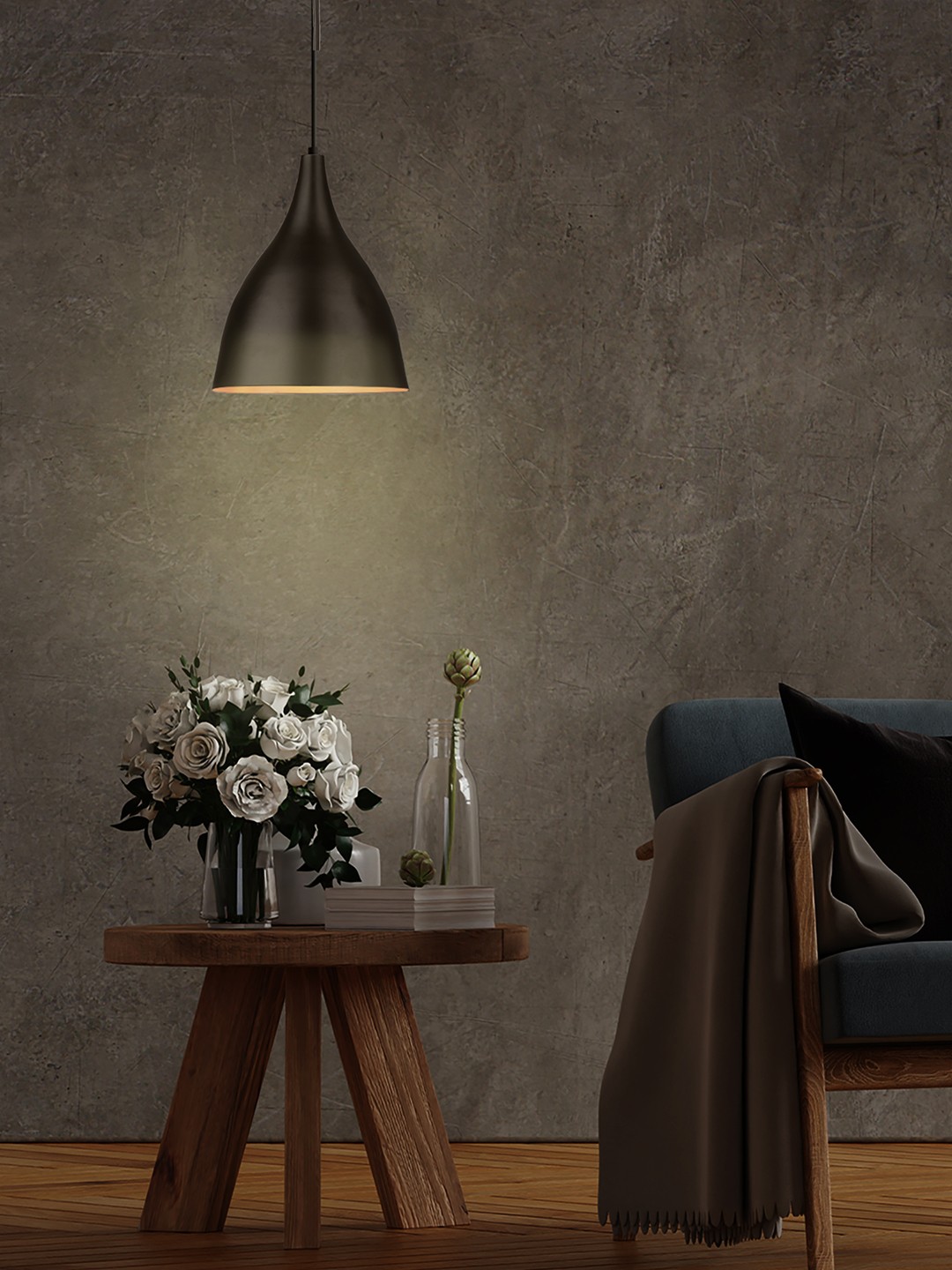 

green girgit Black Dome Shape Metal Ceiling Lamps