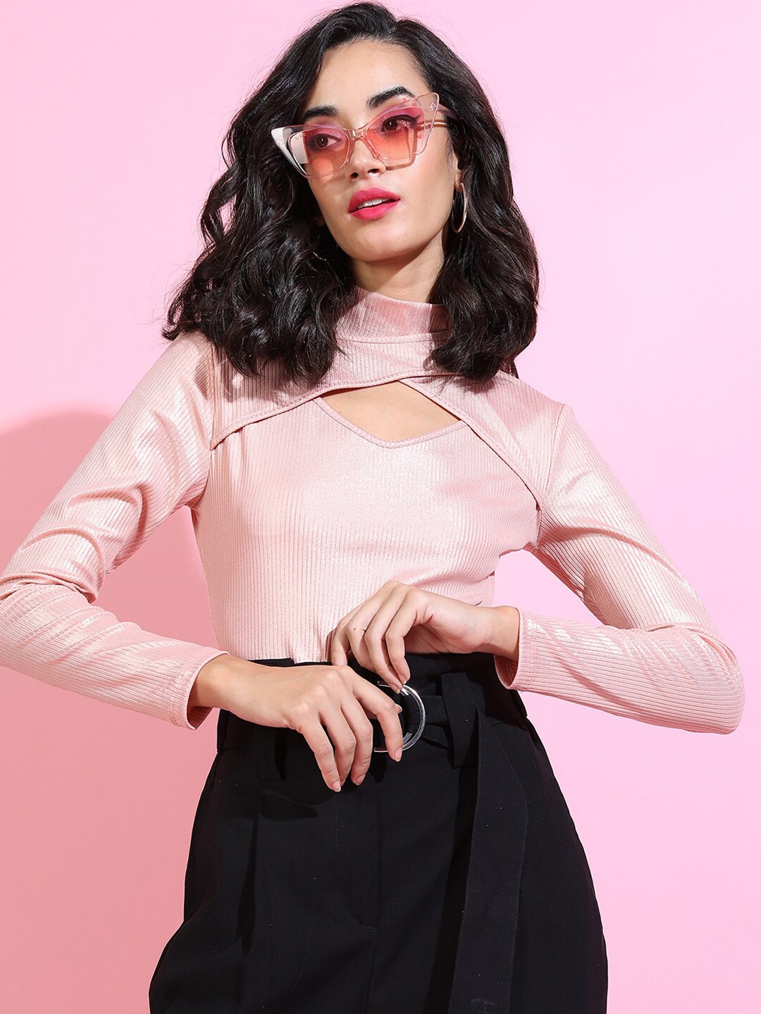 

Tokyo Talkies Pretty Pink Solid Top