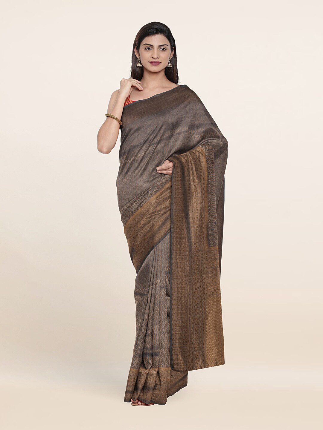 

Pothys Women Grey Sarees