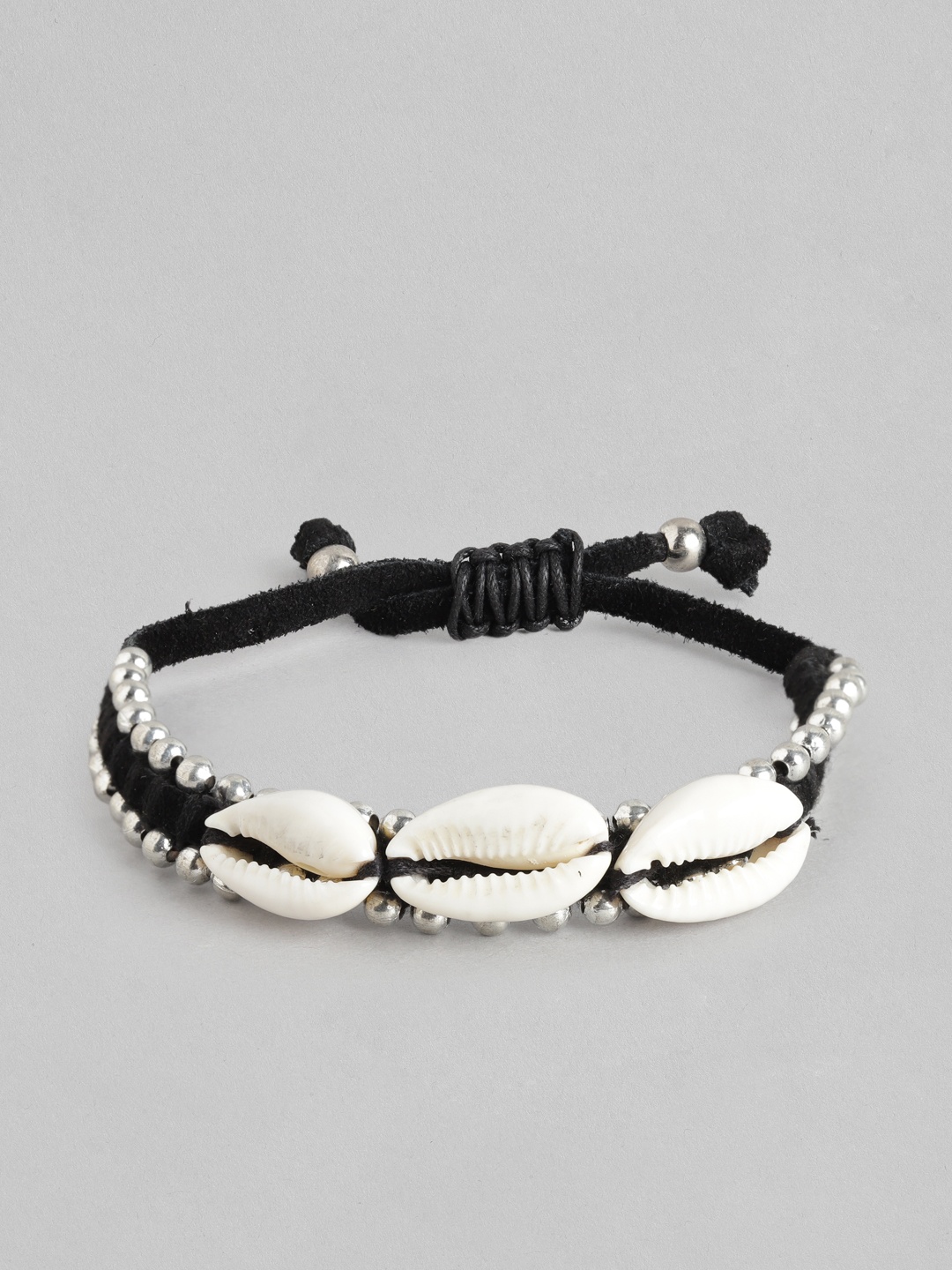 

RICHEERA Women Black & Silver-Toned Armlet Bracelet