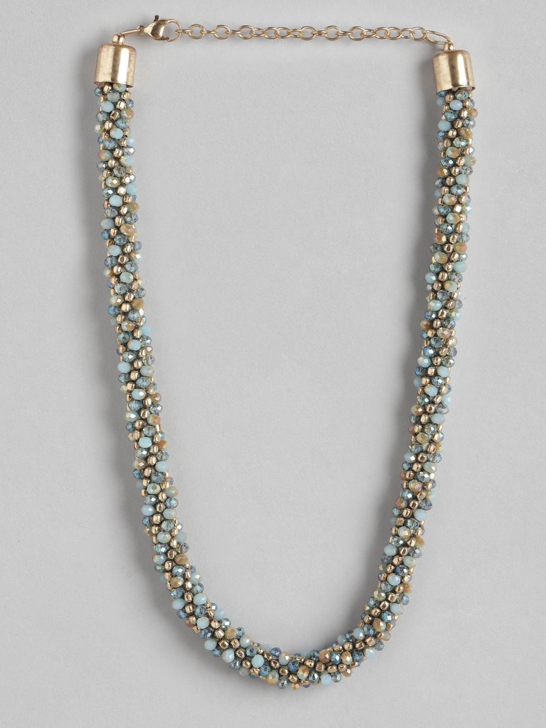 

RICHEERA Blue & Gold-Toned Gold-Plated Necklace