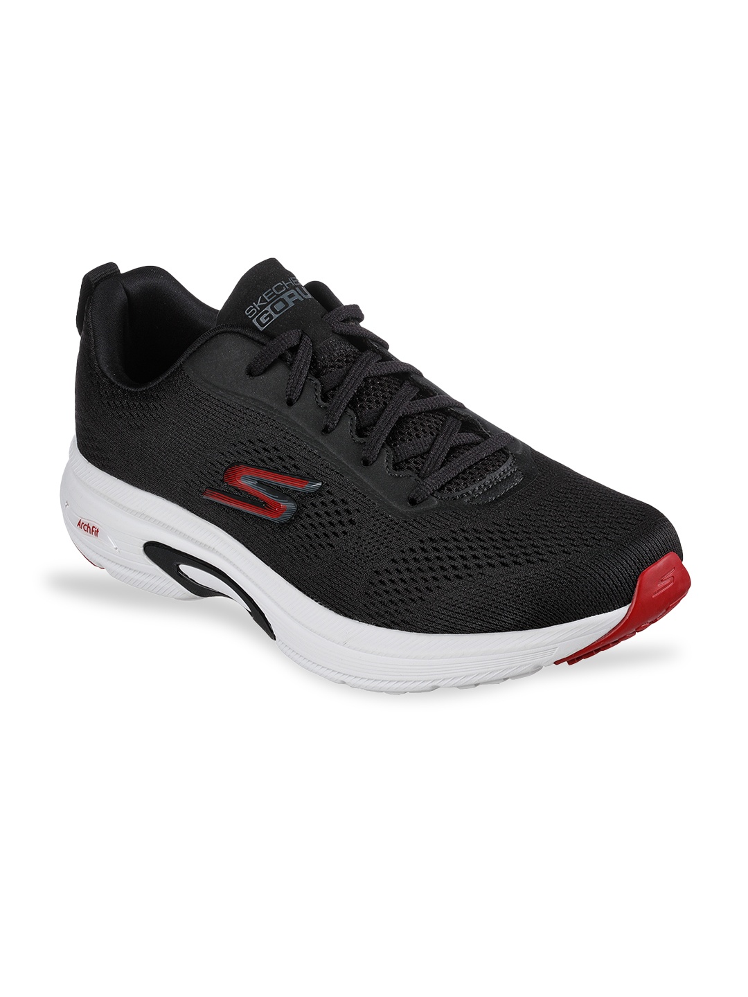 

Skechers Men Black Mesh Running Non-Marking Shoes