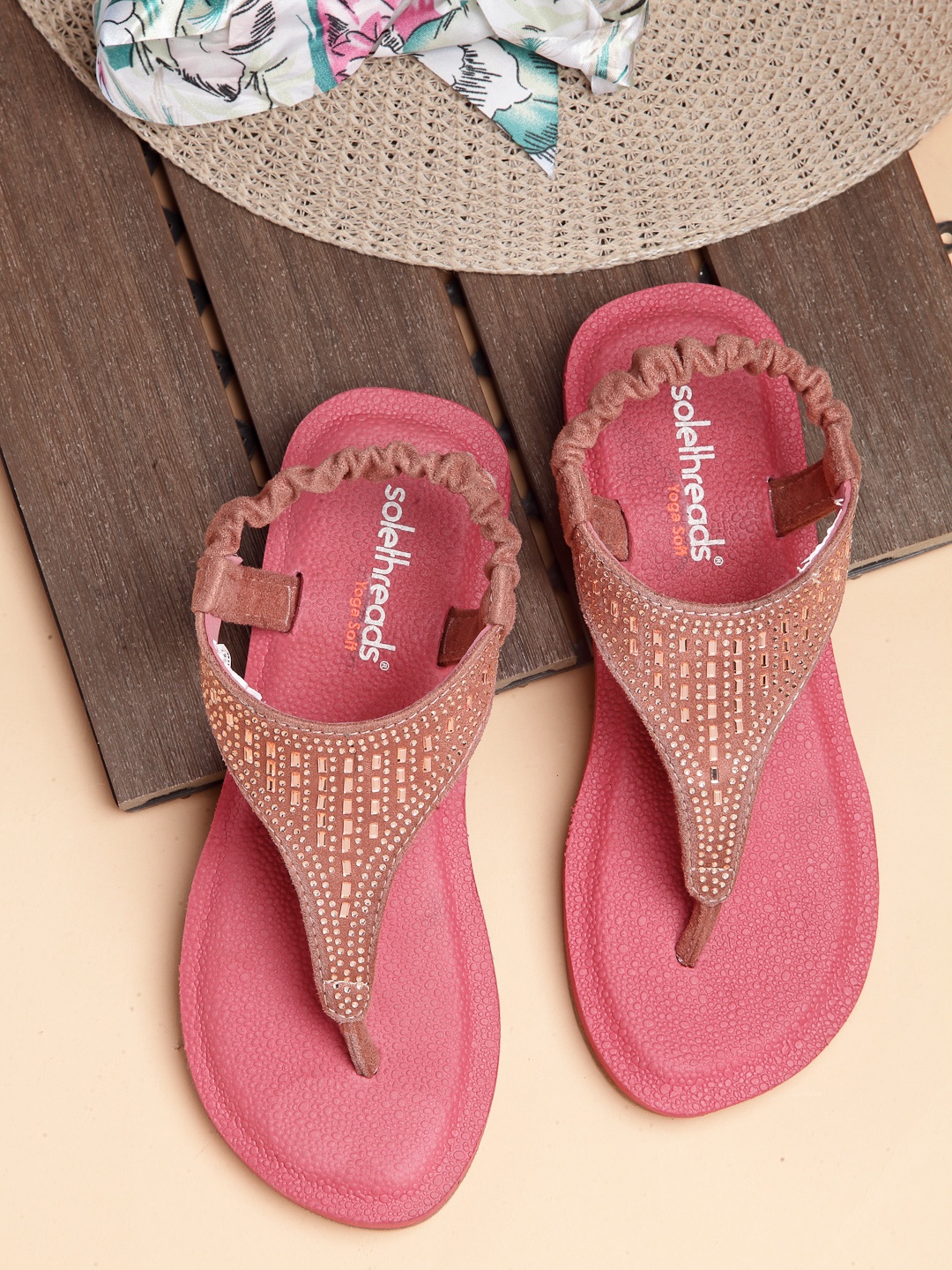 

Solethreads Women Pink Embellished Flats