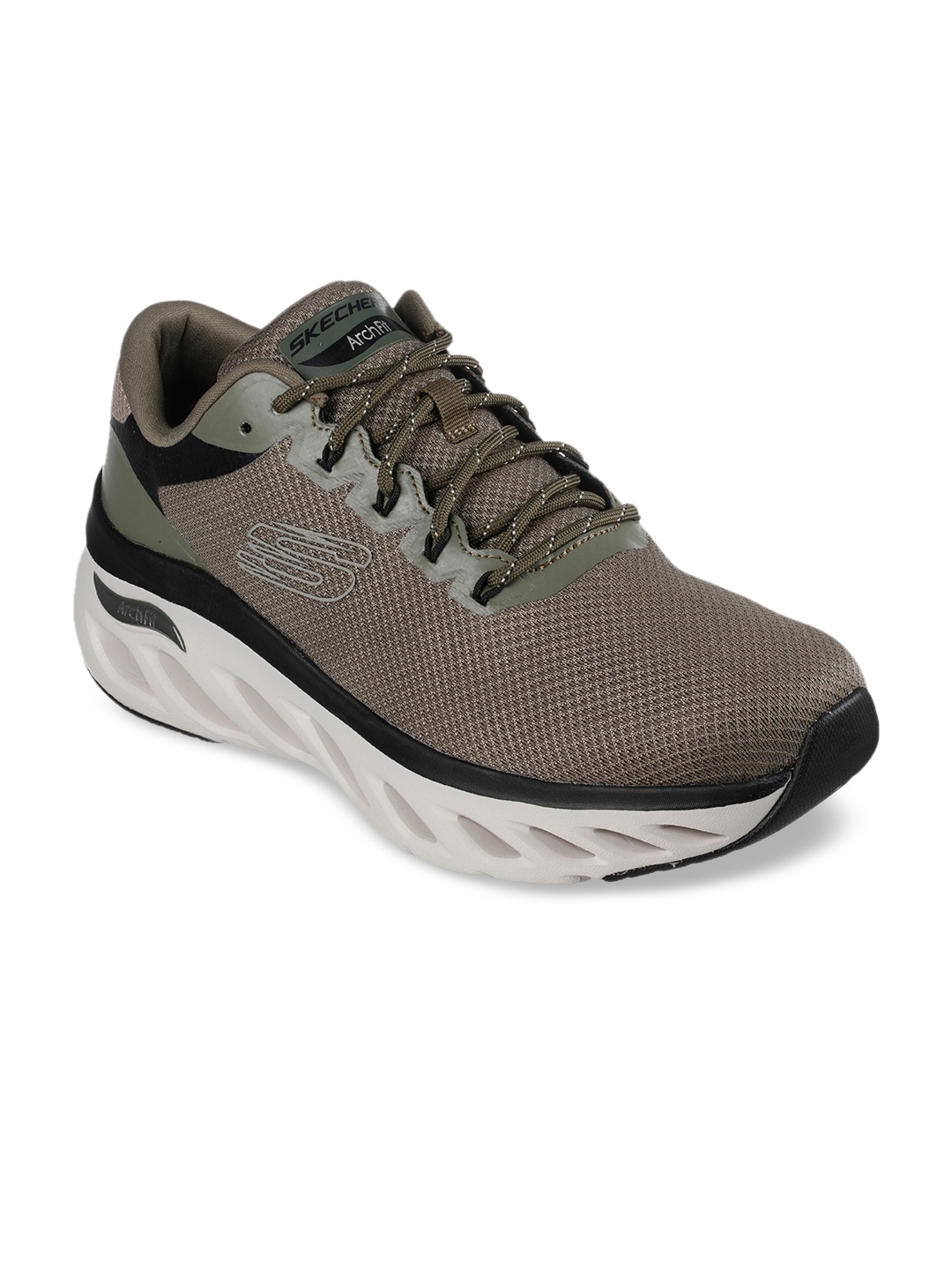 

Skechers Men Green Printed Sneakers