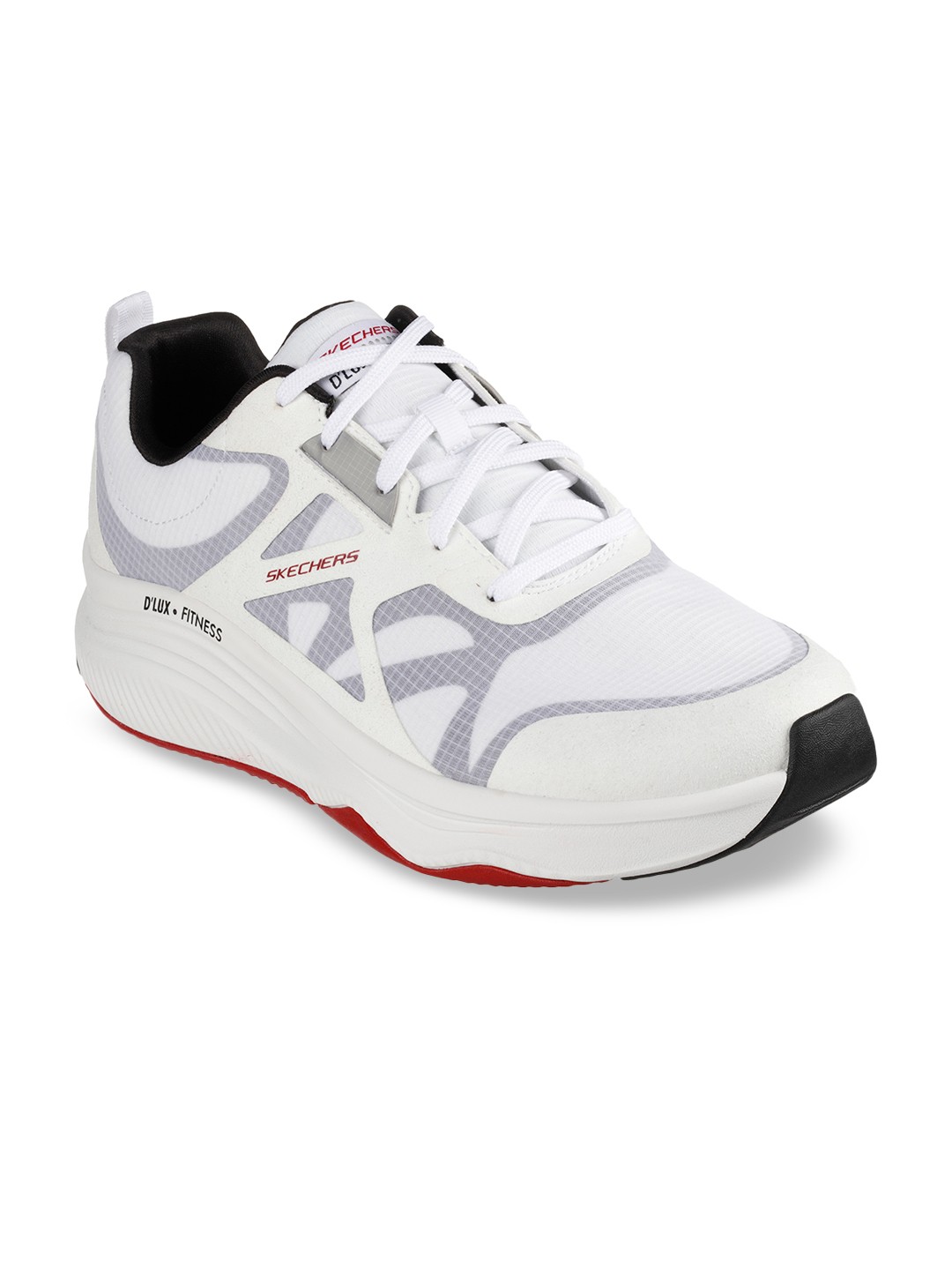 

Skechers Men D'Lux Fitness-Box Jump Casual Lace Up Shoes, White