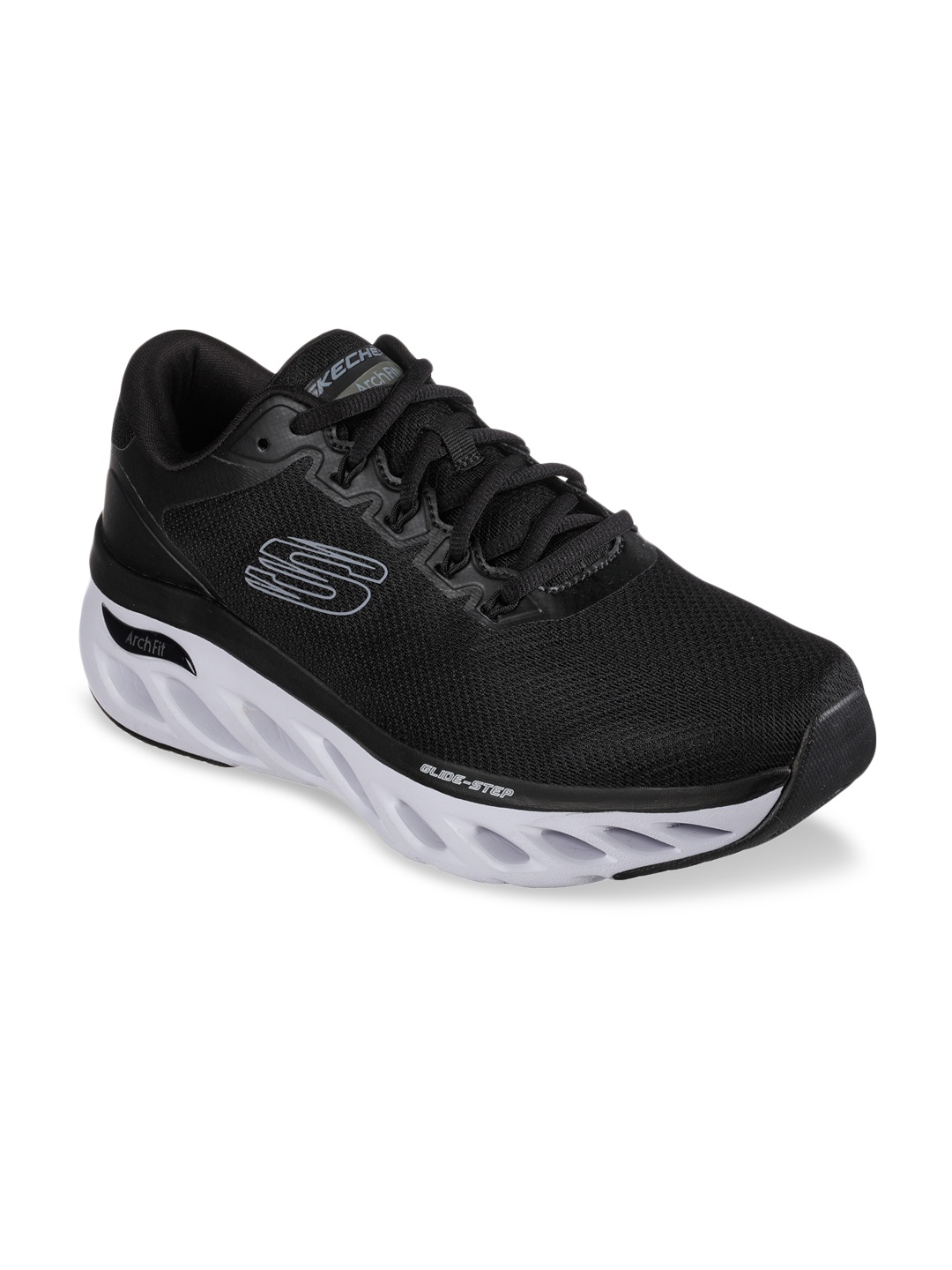 

Skechers Men ARCHFITGLIDE-STEP-HIGHLIGHTER Woven Design Sneakers, Black