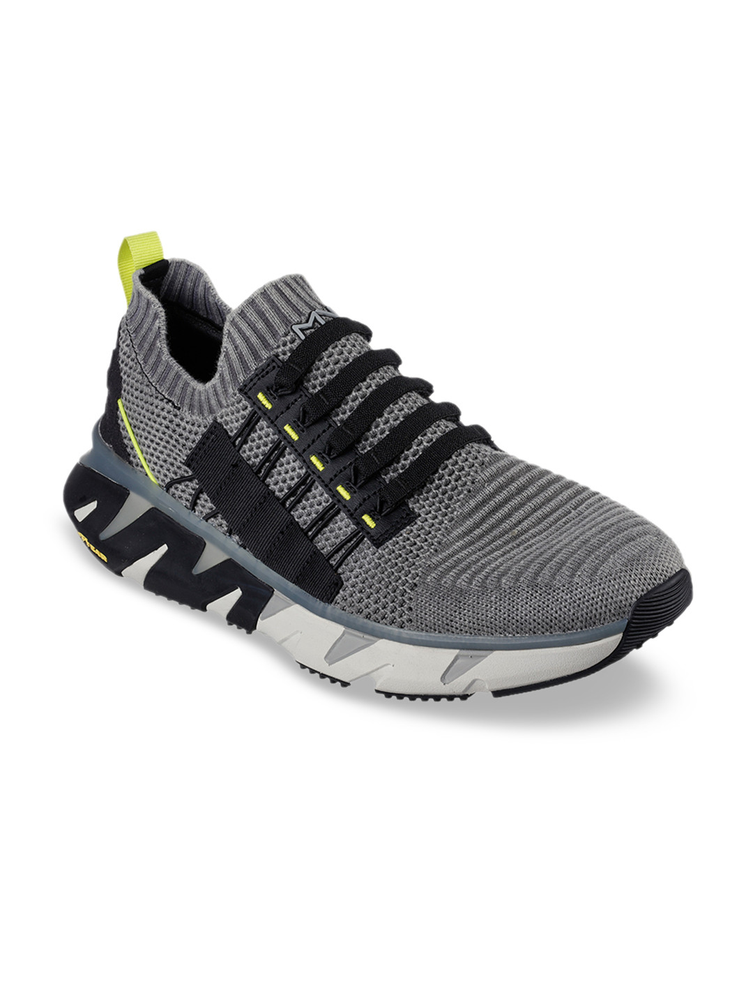 

Skechers Men Black Woven Design Sneakers