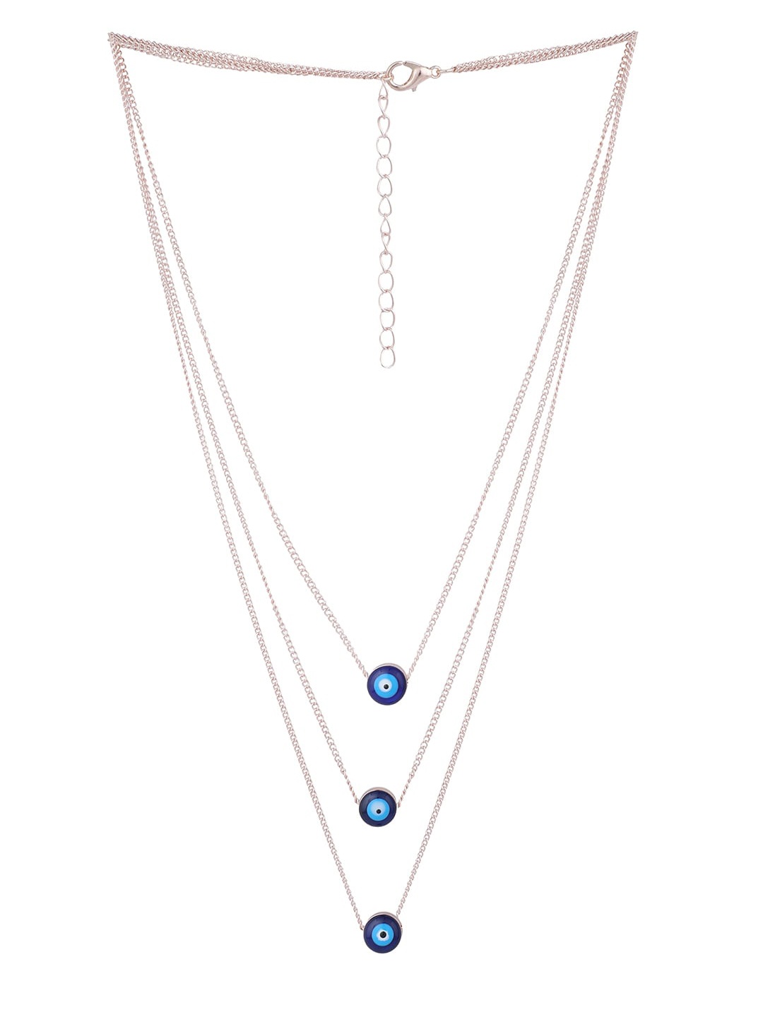 

Bhana Fashion Rose Gold & Navy Blue Rose Gold-Plated Layered Necklace