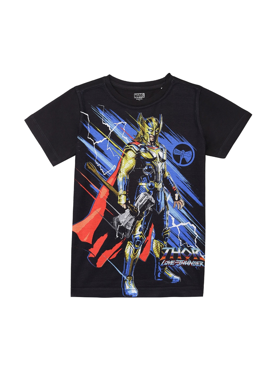 

Marvel by Wear Your Mind Boys Black & Blue Printed T-shirt