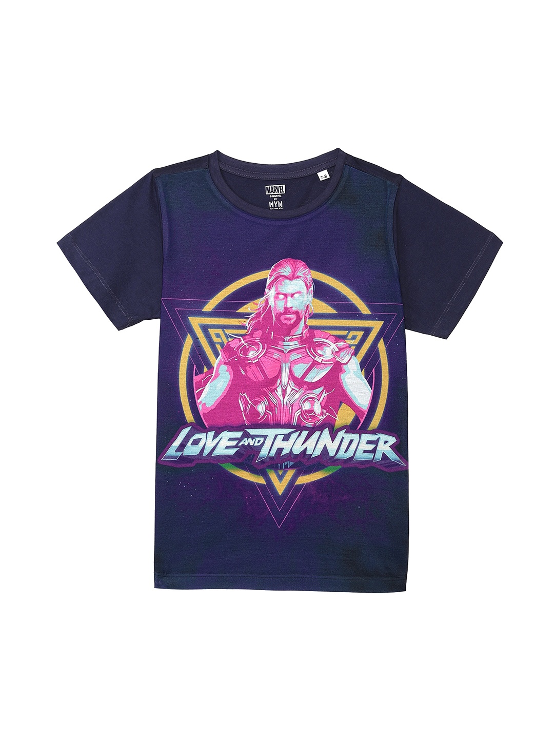 

Marvel by Wear Your Mind Boys Navy Blue Printed Cotton T-shirt