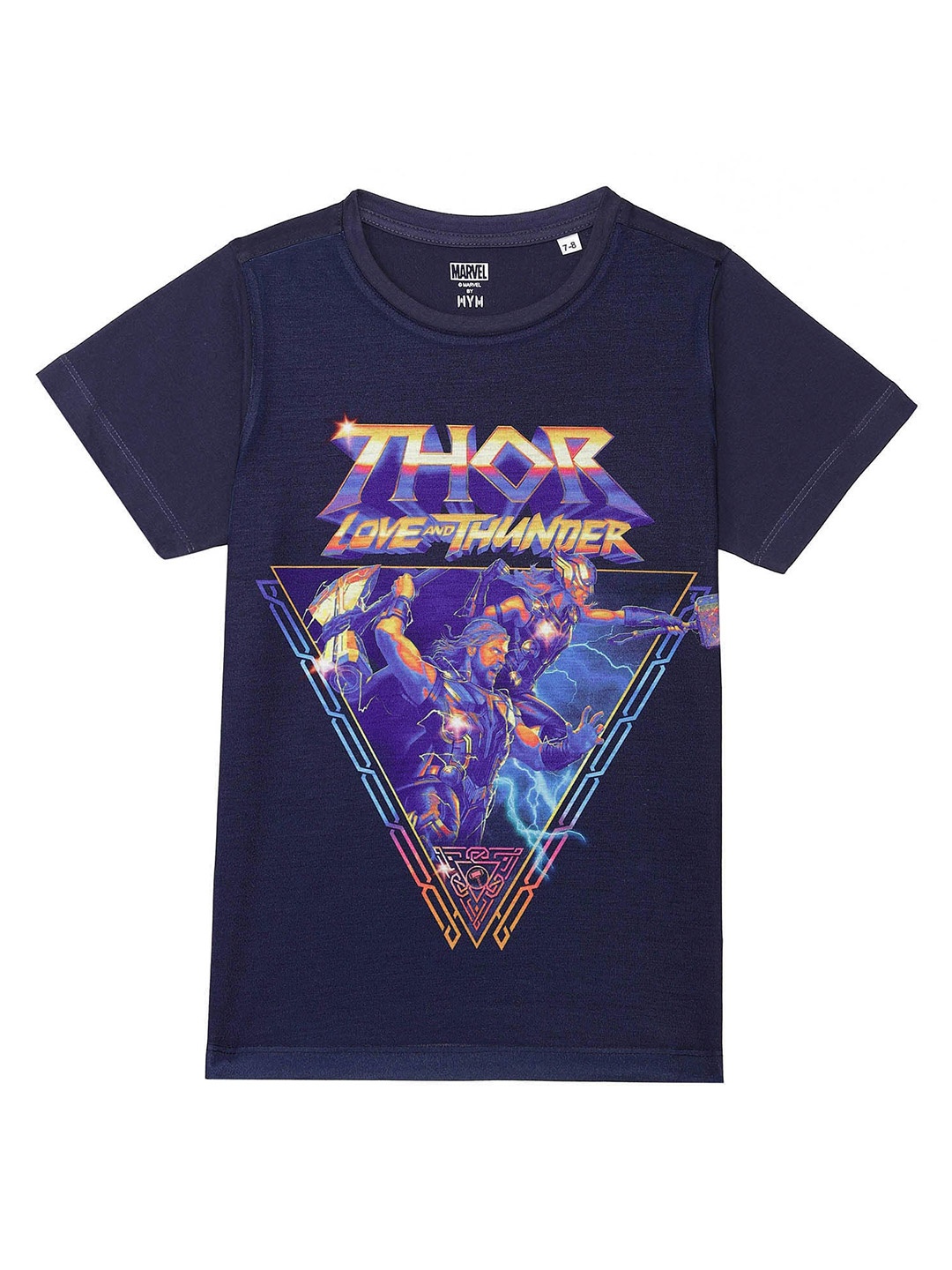 

Marvel by Wear Your Mind Boys Navy Blue Printed Cotton T-shirt