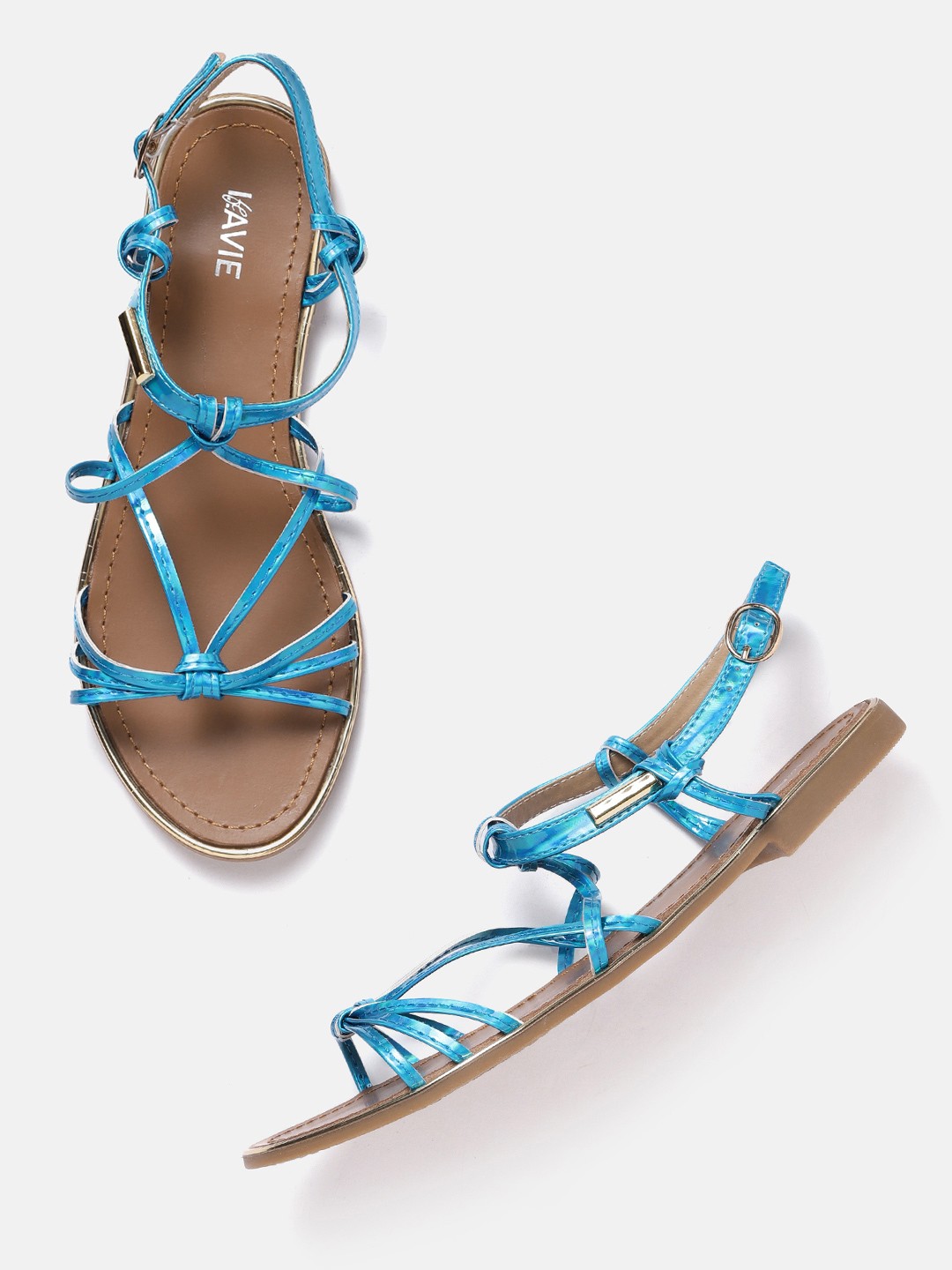 

Lavie Women Blue Solid Open Toe Flats