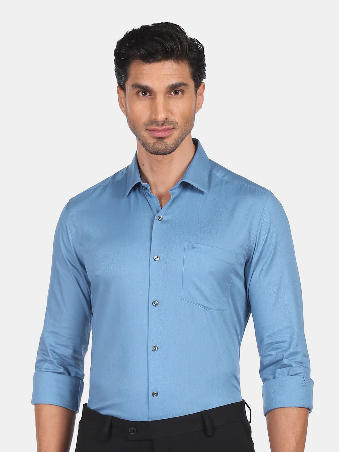 

Arrow Men Blue Slim Fit Casual Shirt 100% Cotton