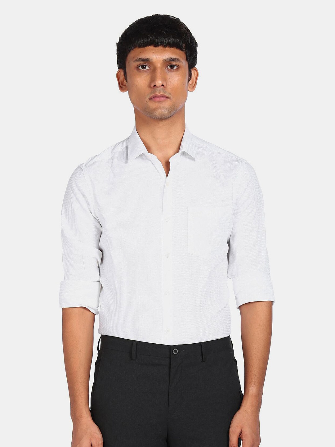 

Arrow Men White Slim Fit Casual Shirt