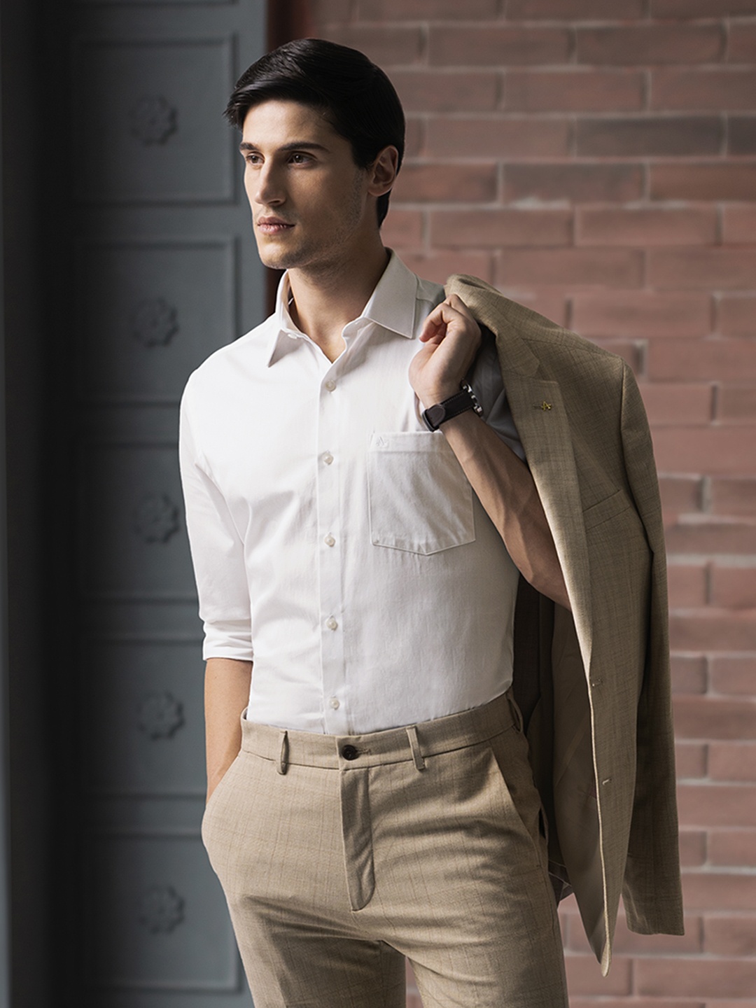 

Arrow Men Solid Opaque Casual Shirt, White