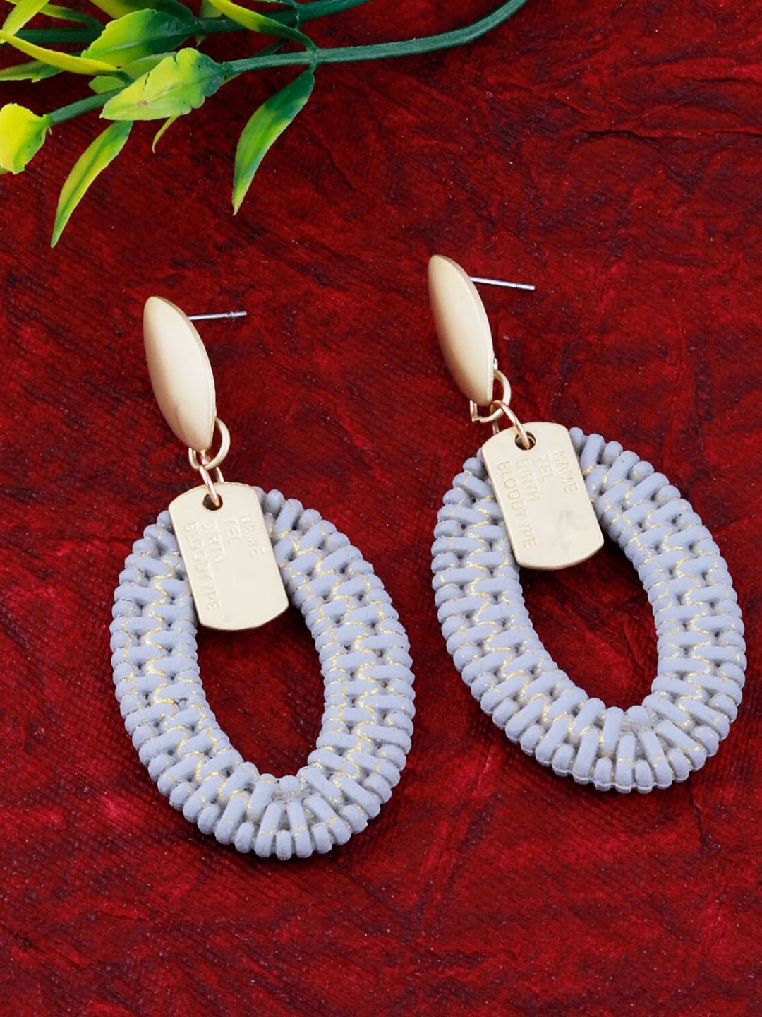 

Silver Shine Women Grey Contemporary Drop Earrings