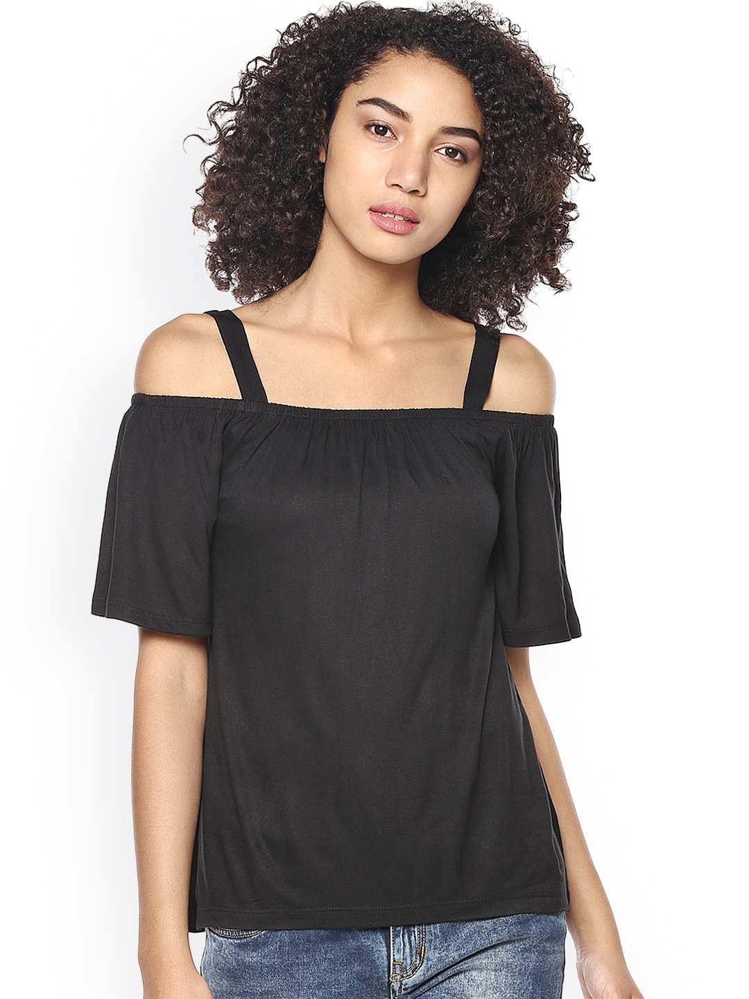 

Harpa Black Bardot Top