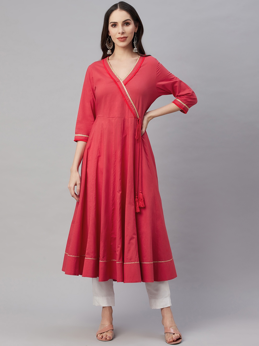 

YELLOW PARROT Women Red Kurta