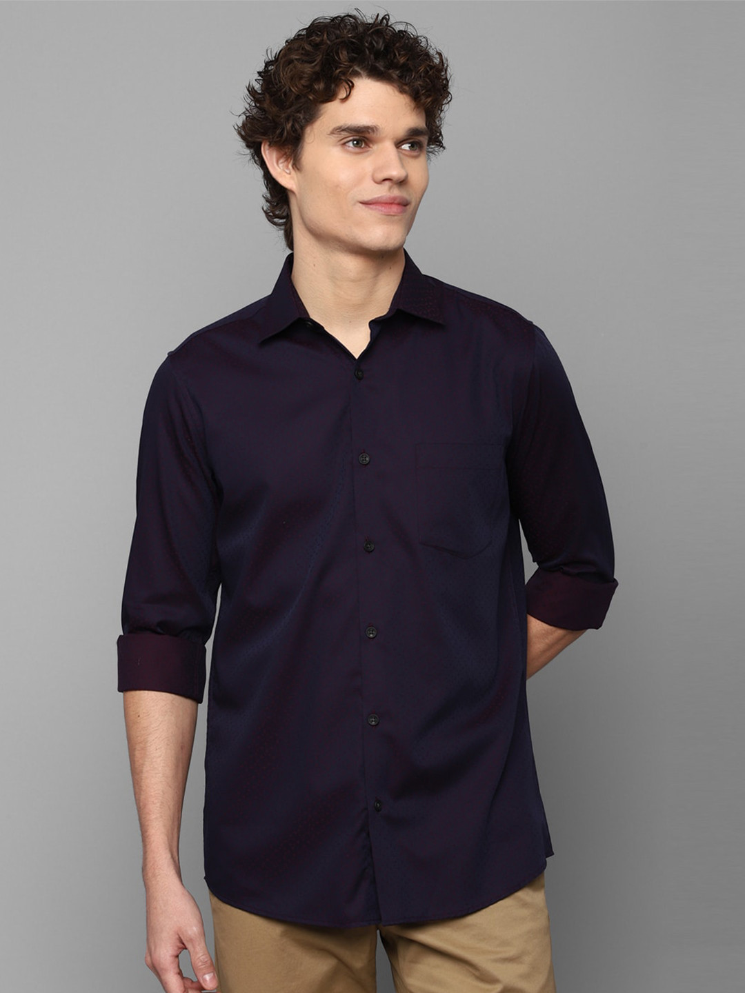 

Allen Solly Men Purple Slim Fit Casual Shirt