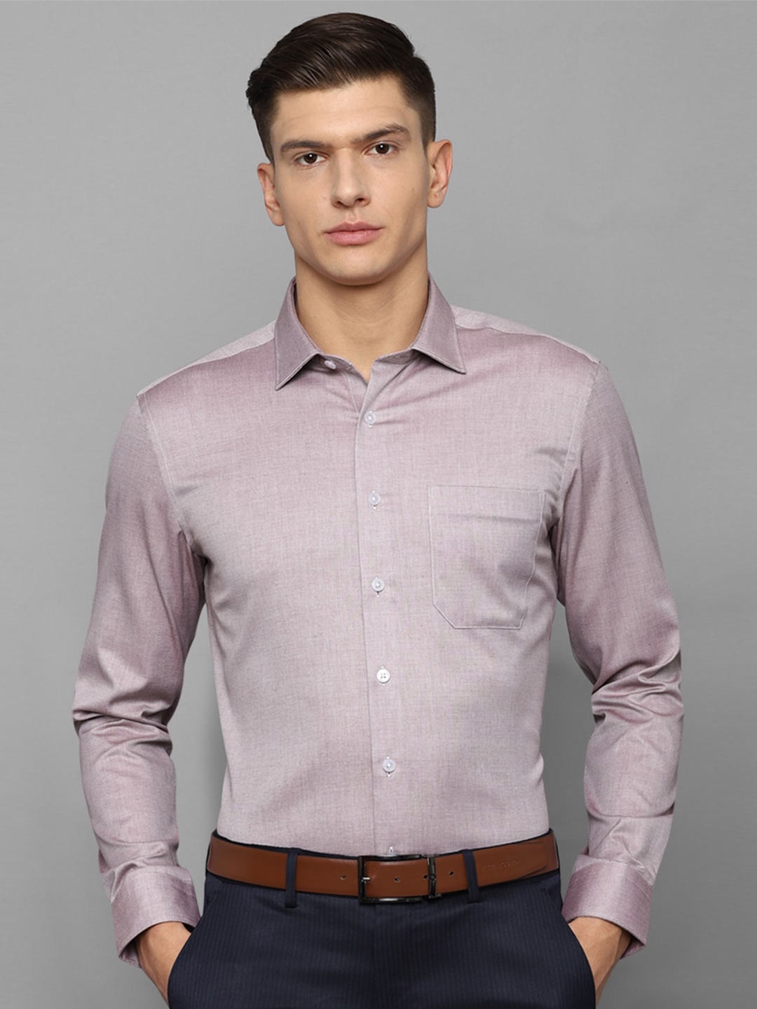 

Louis Philippe Men Grey Slim Fit Formal Shirt