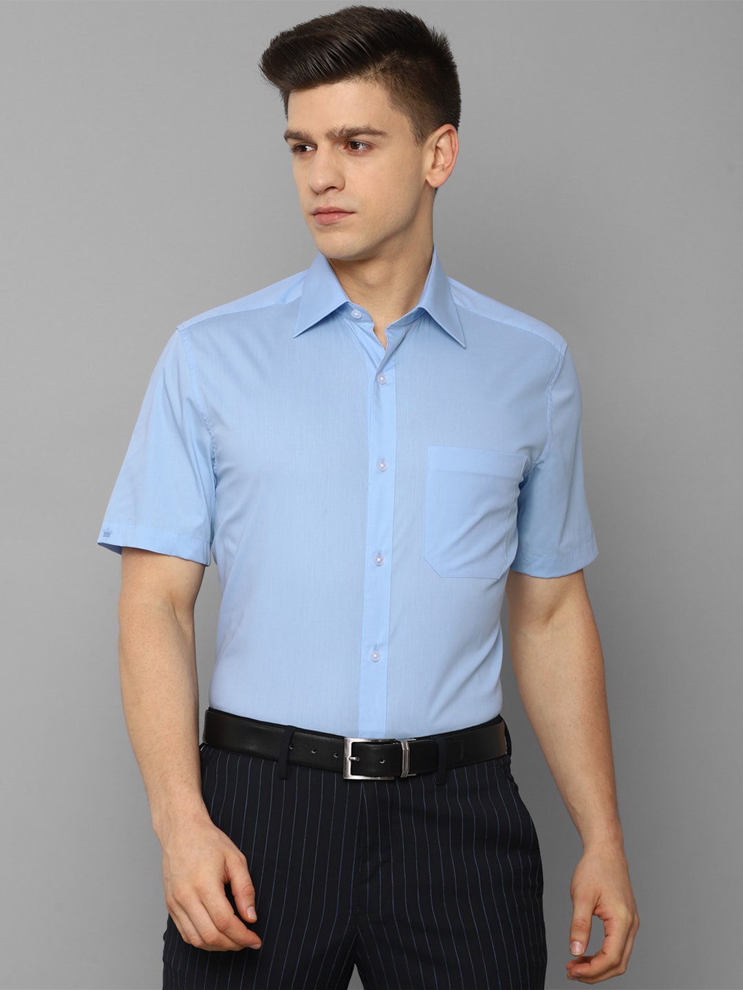 

Louis Philippe Men Blue Formal Shirt