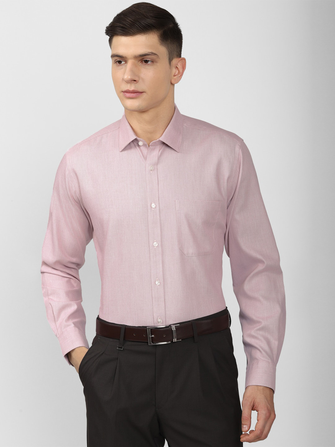 

Van Heusen Men Pink Pure Cotton Formal Shirt