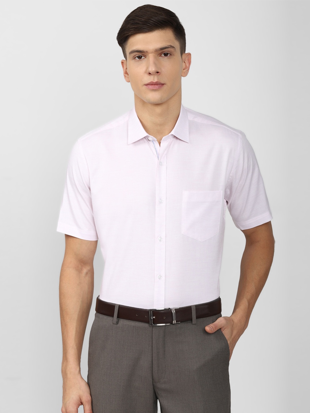 

Van Heusen Men White Regular Fit Cotton Formal Shirt