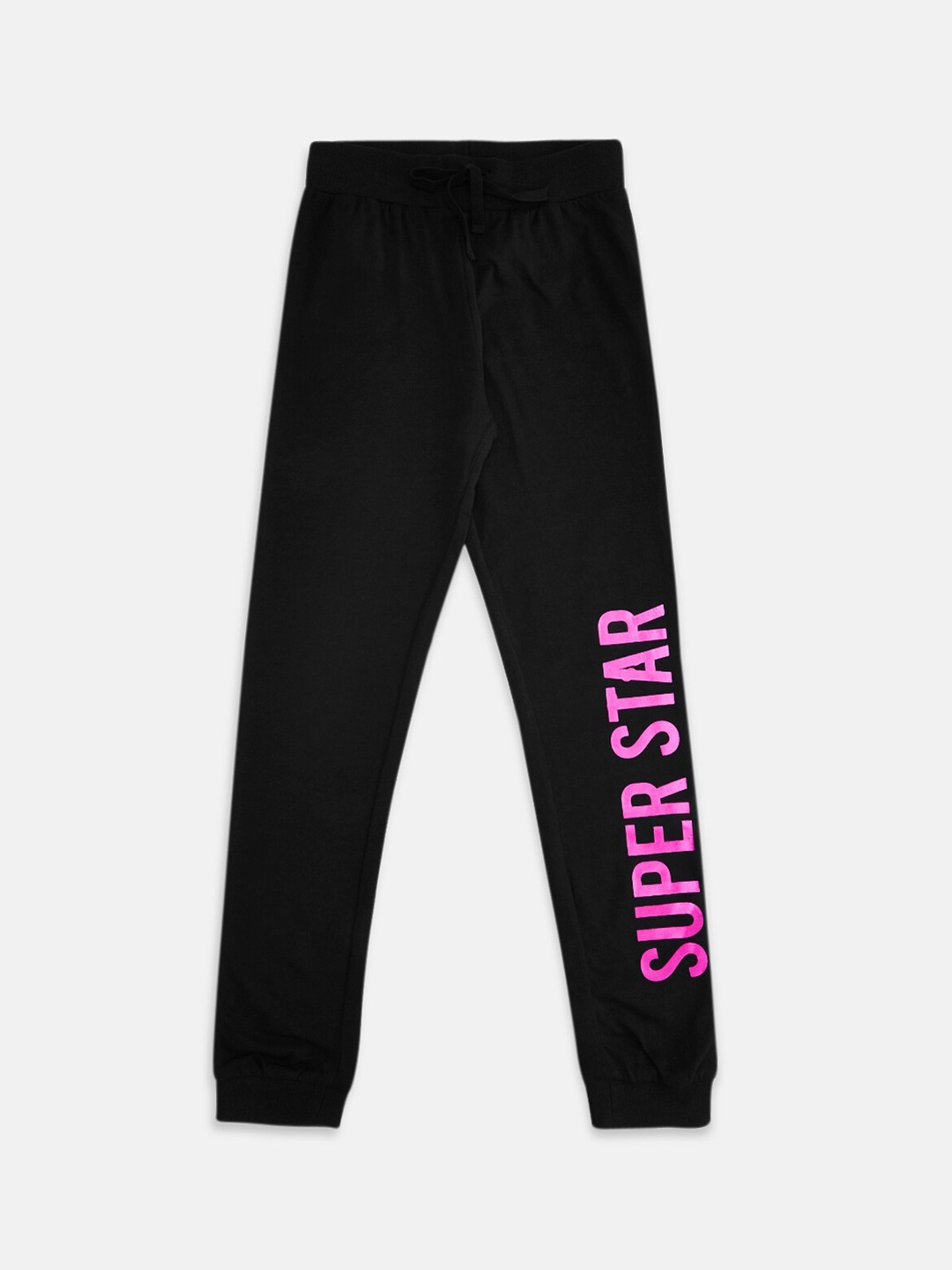 

Pantaloons Junior Girls Black Solid Cotton Joggers