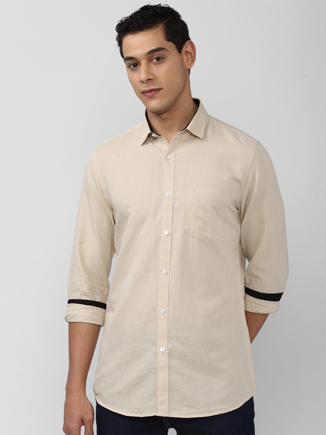 

Van Heusen Sport Men Beige Slim Fit Casual Shirt