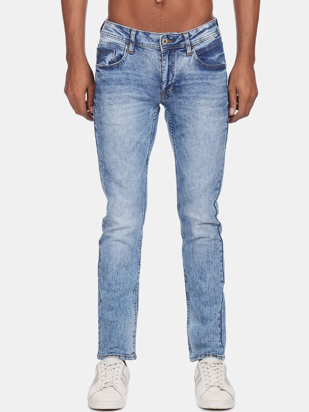 

Flying Machine Men Blue Slim Fit Heavy Fade Jeans