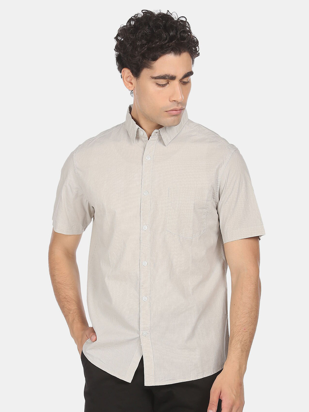 

Ruggers Men Beige Casual Shirt