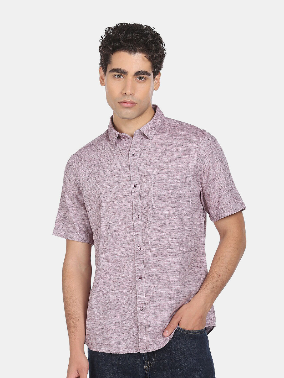 

Ruggers Men Purple Casual Shirt