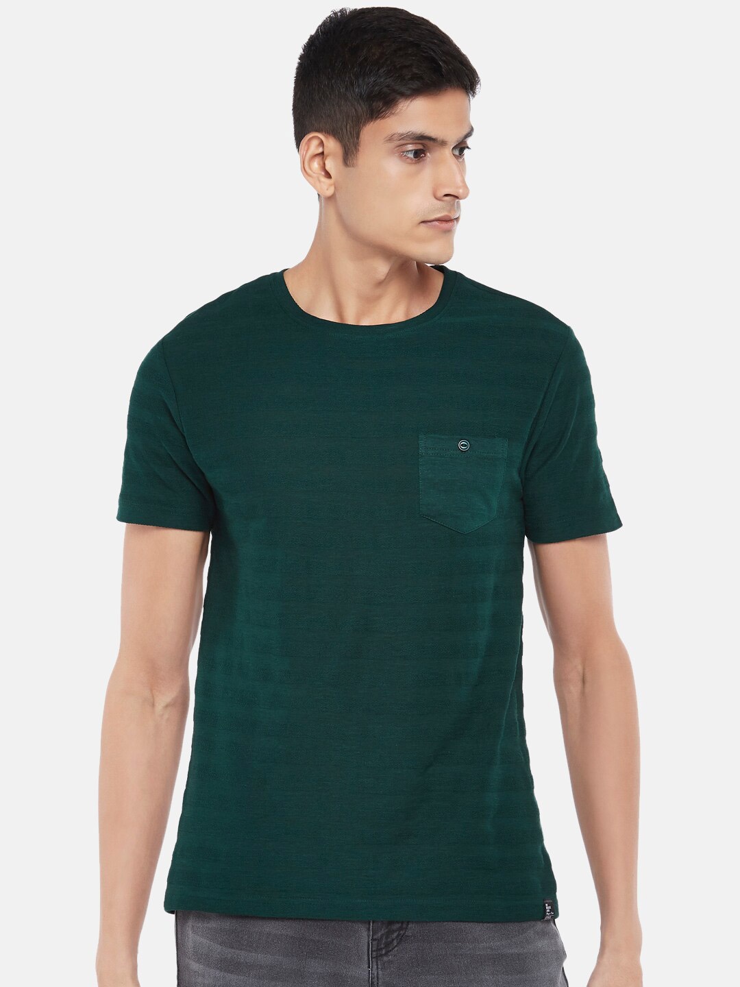 

People Men Green T-shirt