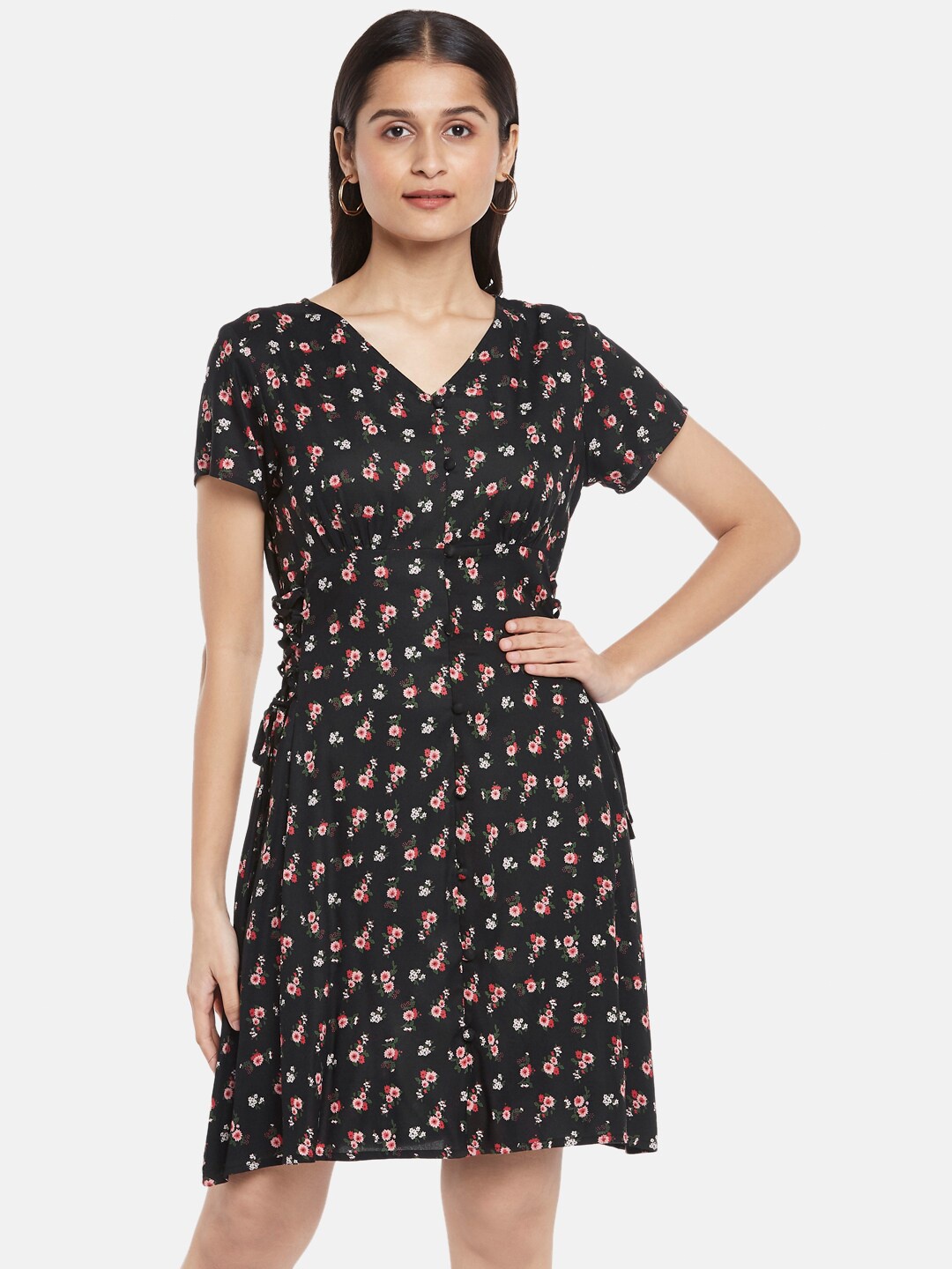 

People Black Floral Dress