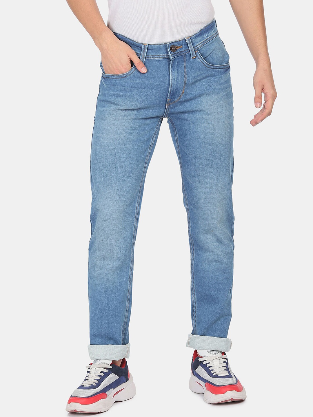 

Colt Men Blue Low Distress Heavy Fade Jeans