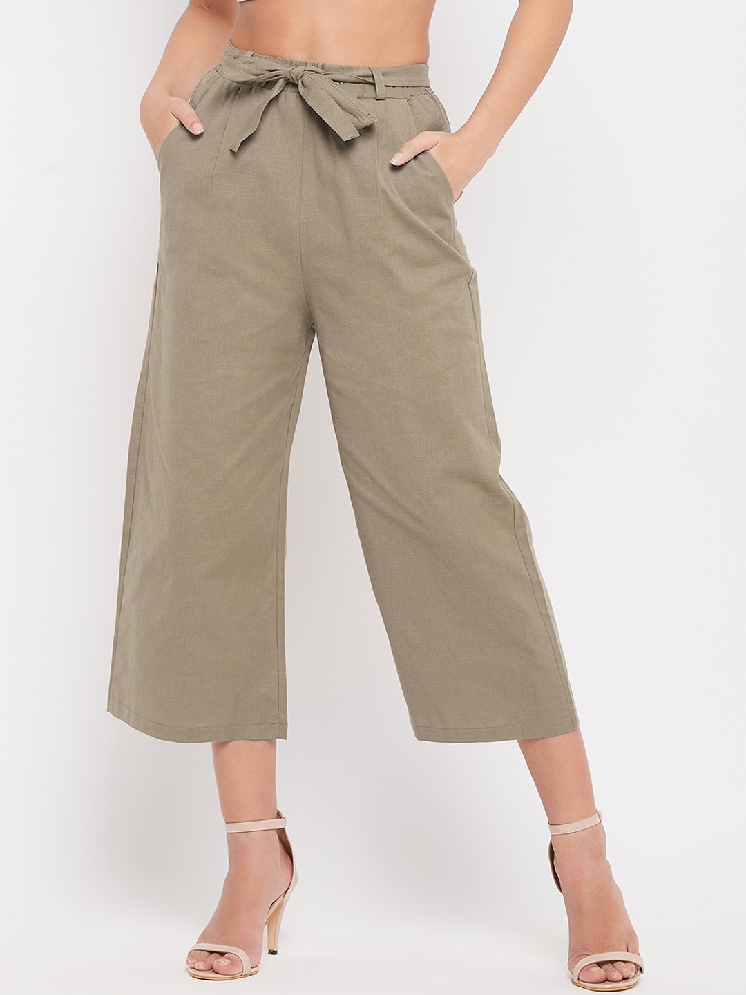 

Duke Women Green High-Rise Culottes Trousers